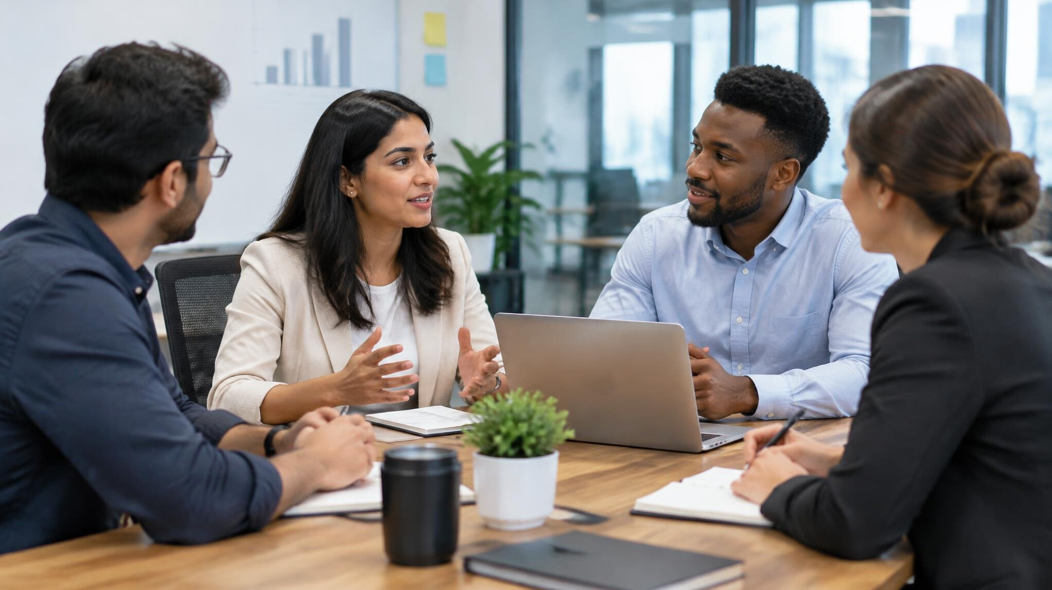 group discussion in office