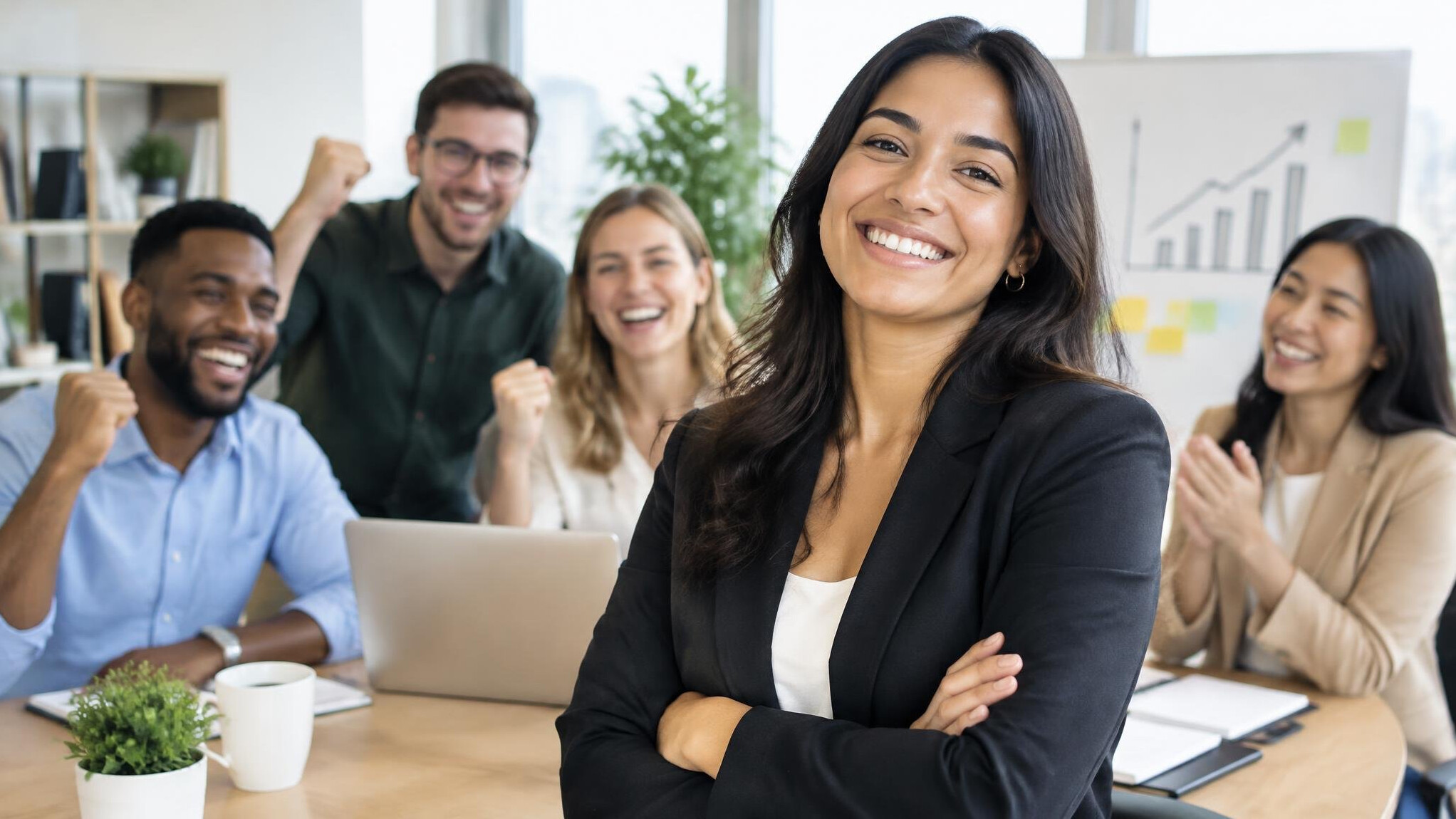 person smiling confidently