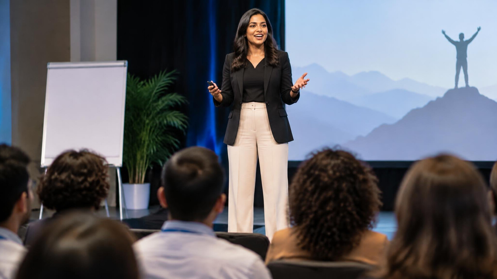 public speaking on stage